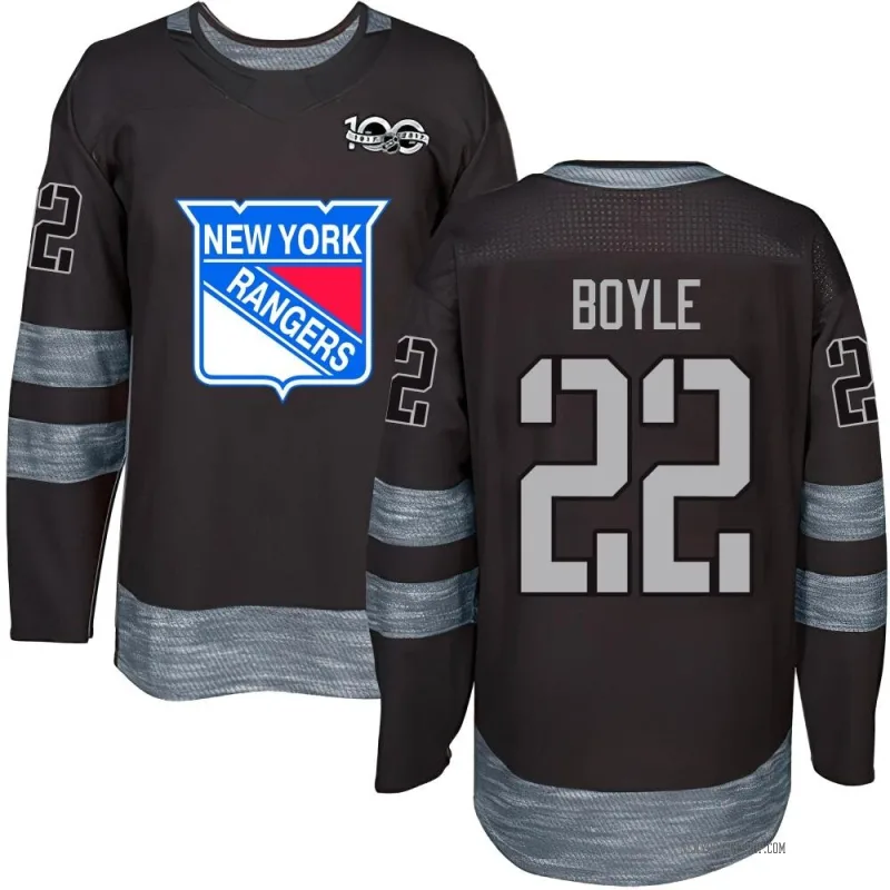 Black Men's Dan Boyle New York Rangers Authentic 1917-2017 100th Anniversary Jersey