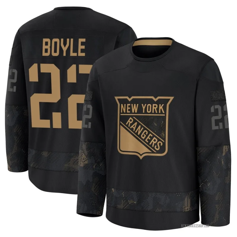 Black Men's Dan Boyle New York Rangers Premium 2024 Military Appreciation Practice Jersey