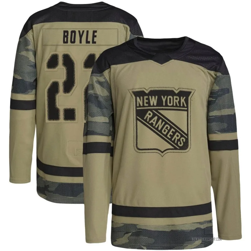Camo Men's Dan Boyle New York Rangers Authentic Military Appreciation Practice Jersey