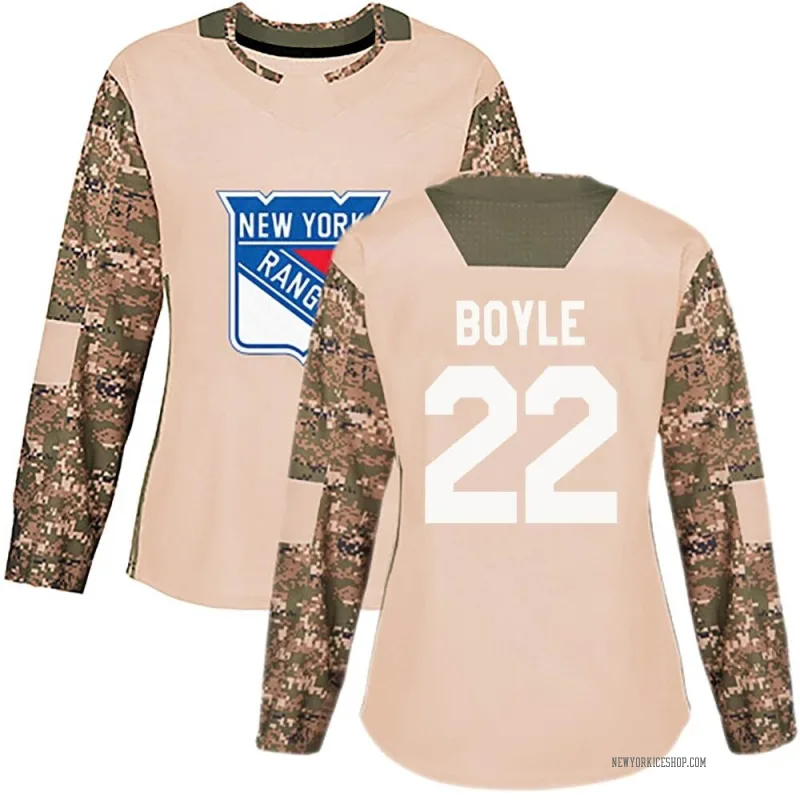 Camo Women's Dan Boyle New York Rangers Authentic Veterans Day Practice Jersey