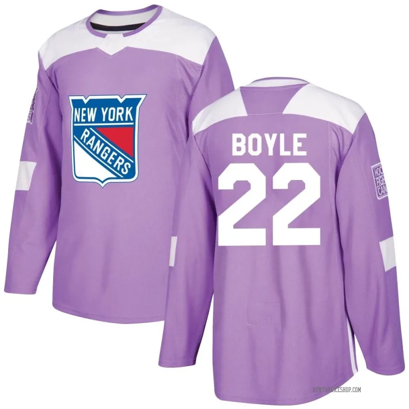 Purple Men's Dan Boyle New York Rangers Authentic Fights Cancer Practice Jersey