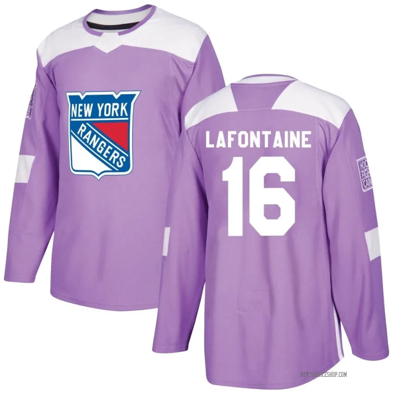 Purple Men's Pat Lafontaine New York Rangers Authentic Fights Cancer Practice Jersey