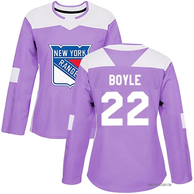 Purple Women's Dan Boyle New York Rangers Authentic Fights Cancer Practice Jersey
