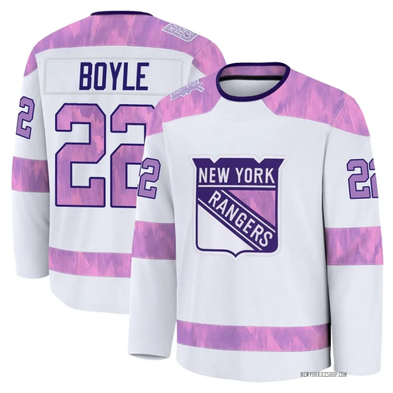 White Men's Dan Boyle New York Rangers Premium 2024 Hockey Fights Cancer Practice Jersey
