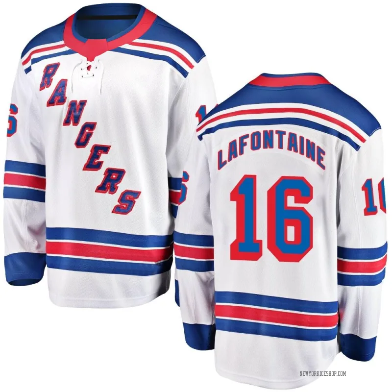 White Men's Pat Lafontaine New York Rangers Breakaway Away Jersey
